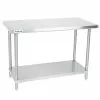 Commercial Work Table Stainless Steel Bottom Shelf 1200x750x900mm | Adexa WTG750X1200