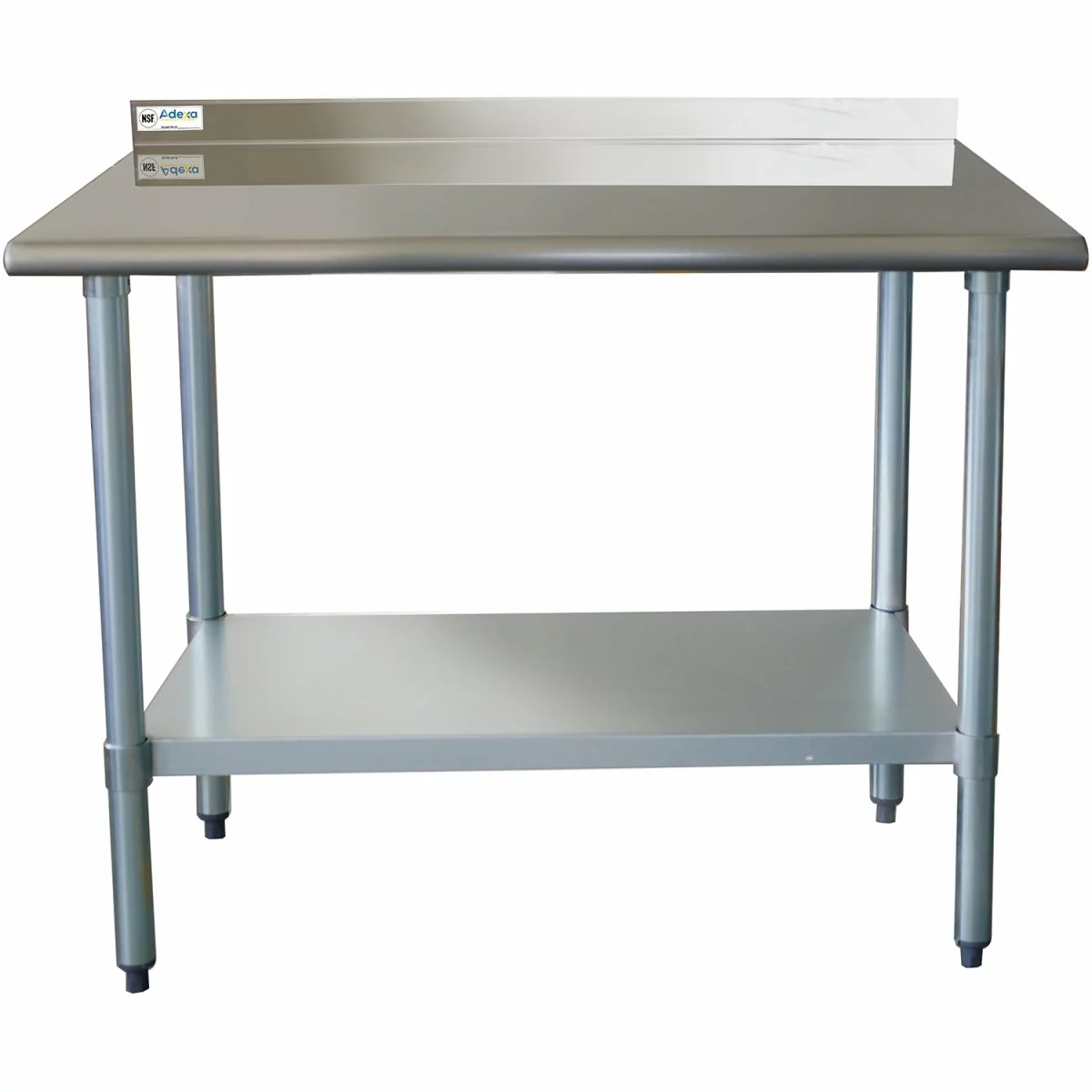 Commercial Work Table Stainless Steel Rear Upstand Bottom Shelf 450x600x900mm | Adexa WTG600X45050R 2 Commercial Work Table Stainless Steel Rear Upstand Bottom Shelf 450x600x900mm | Adexa WTG600X45050R - Image 2