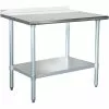 Commercial Work Table Stainless Steel Rear Upstand Bottom Shelf 900x600x900mm | Adexa WTG600X90050R