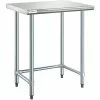 Commercial Work Table Stainless Steel No Bottom Shelf 915x610x900mm | Adexa WTGOB2436418