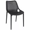 Bistro Dining Chair Plastic Black Indoors & Outdoors | Adexa WW036BLACK
