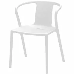 Bistro Dining Chair Plastic White Indoors & Outdoors | Adexa WW037WHITE