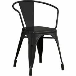 Bistro Dining Chair Steel Black Indoors | Adexa WW167B