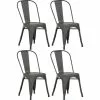 Bistro Dining Chair Steel Dark Grey Indoors | Adexa WW163G