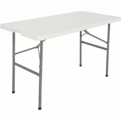 Folding Catering Table 4ft White Plastic | Adexa HQZ122