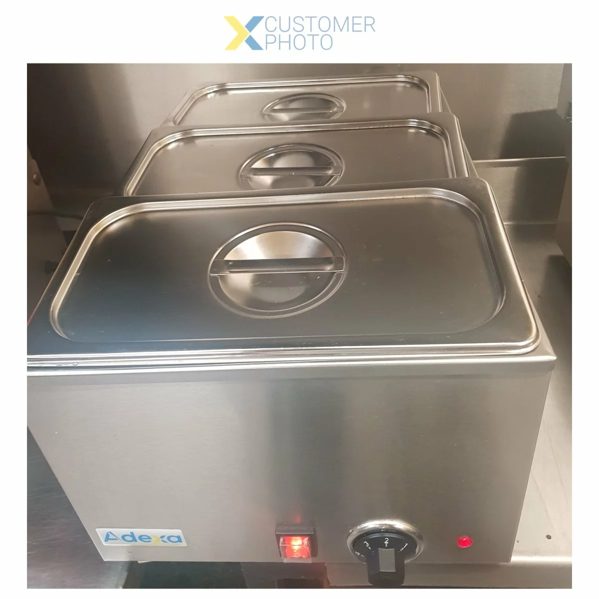 Commercial Bain Marie 3xGN1/3 Including 3 Containers With Lid | Adexa ZCK165B3 2 Commercial Bain Marie 3xGN1/3 Including 3 Containers With Lid | Adexa ZCK165B3 - Image 2