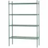 Commercial Shelving Unit 4 Tier 1000kg Width 900mm Depth 600mm Green Zink & Epoxy Wire | Adexa ZG9060180A4