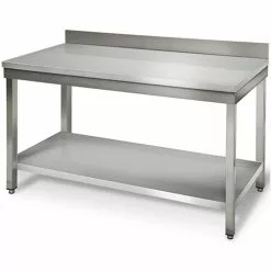 Professional Work Table Stainless Steel Bottom Shelf Upstand 1200x600x900mm | Adexa THATS126A